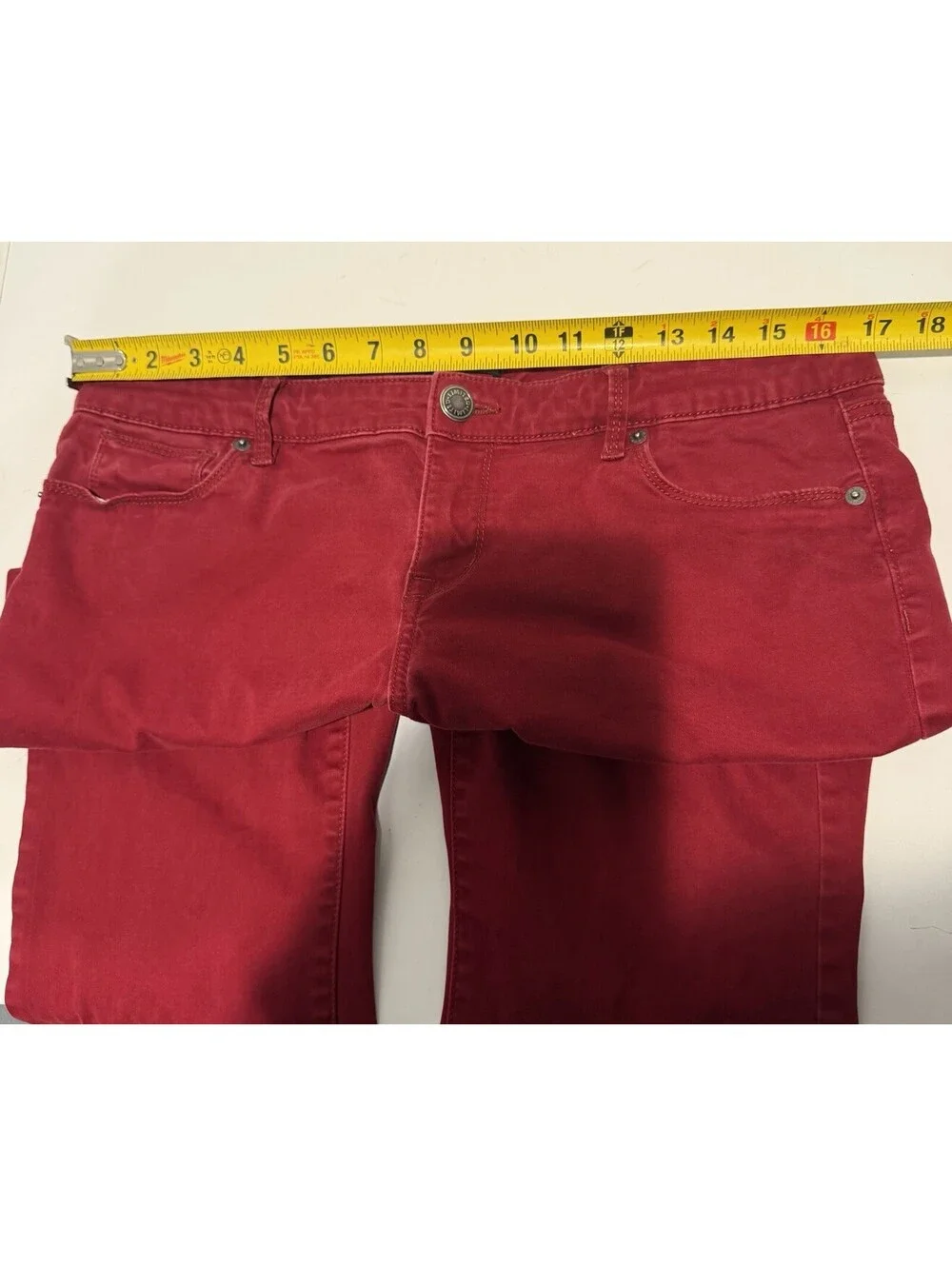 Womens The Limited Burgundy Jeans Size 14 Short